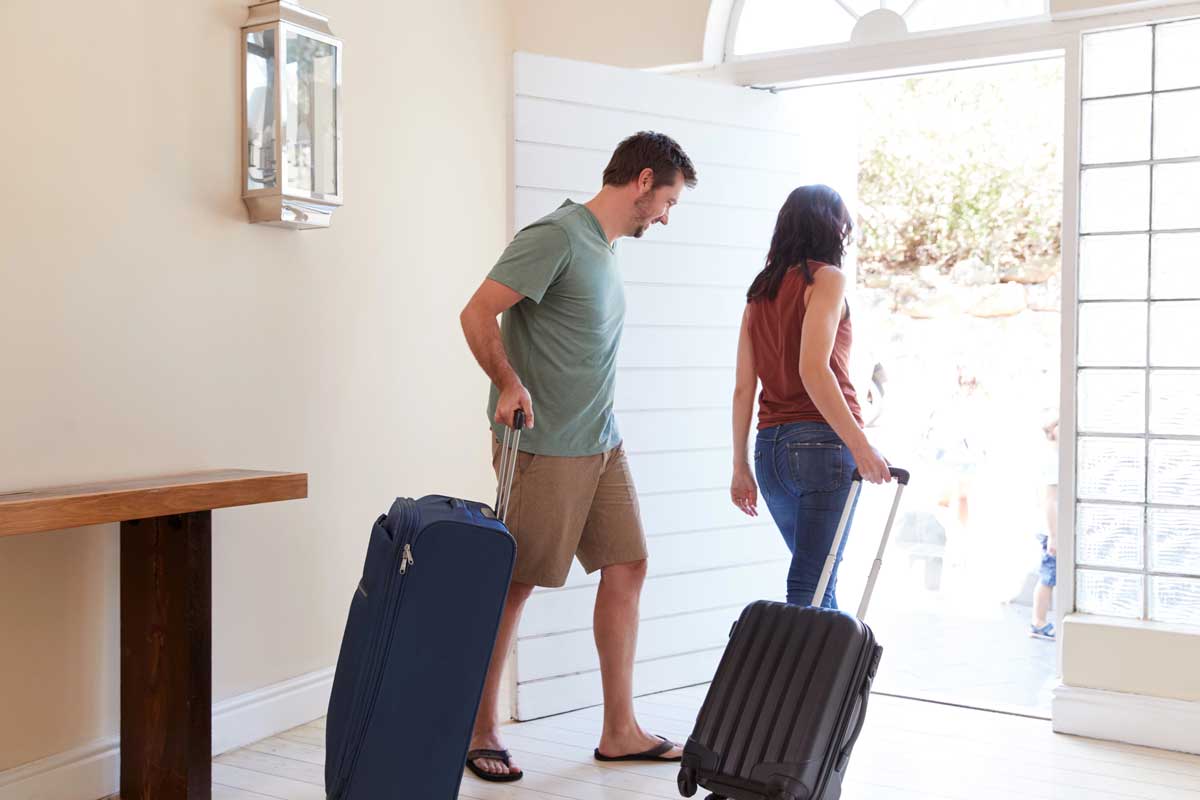 Quitter la maison pour partir en vacances